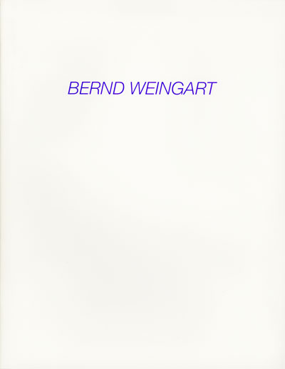 Katalog: Bernd Weingart